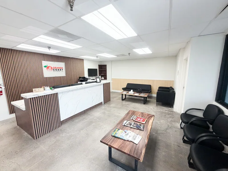 Orange Coast reception desk and waiting area